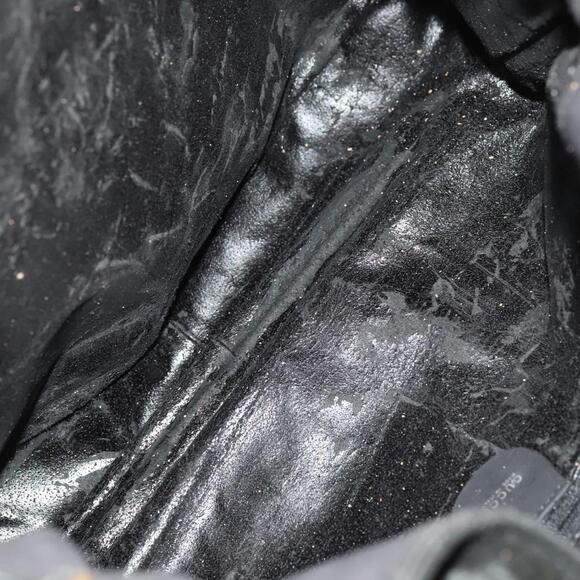 GUCCI Bamboo Shoulder Bag Suede Black Gold 001 1577 001 1577 - Picture 15 of 16